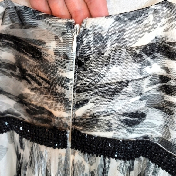 HAILEY by ADRIANNA PAPPELL FLORAL BEADED DROP WAIST MAXI DRESS, SZ 6 - Picture 7 of 15